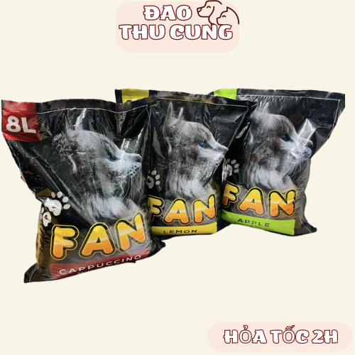 Fan 8L Cát vệ sinh cho mèo loại khong mùi vón cục nhanh