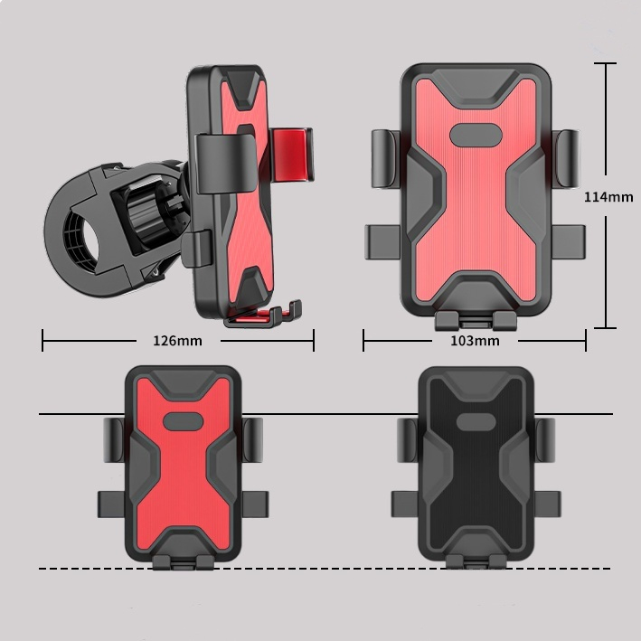 Giá Đỡ Điện Thoại Trên Xe Đạp Xe Máy Chân Kim Loại Kẹp Điện Thoại Gắn Xe Chống Rung