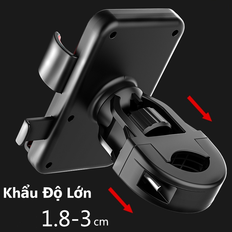 Giá Đỡ Điện Thoại Trên Xe Đạp Xe Máy Chân Kim Loại Kẹp Điện Thoại Gắn Xe Chống Rung