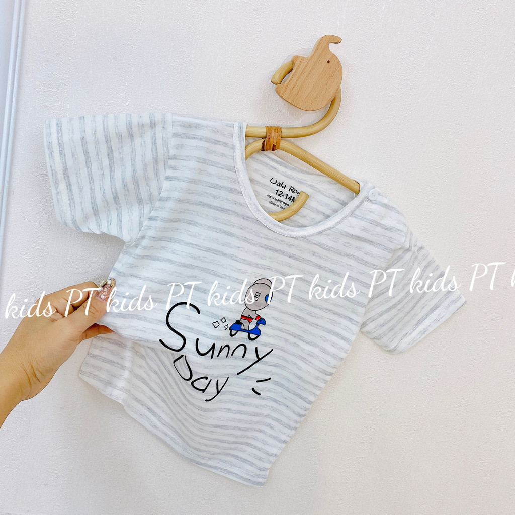 Áo cộc tay cài khuy vai cho bé từ 3 đến 10kg, Áo cộc tay cài vai cho bé yêu, hàng đẹp