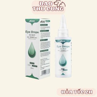 HCM - (Chai 60ml) EAR DROP Dung dịch nhỏ tai vệ sinh tai cho chó mèo tặng kèm gói Tăm bông Dụng cụ vệ sinh tai chó mèo