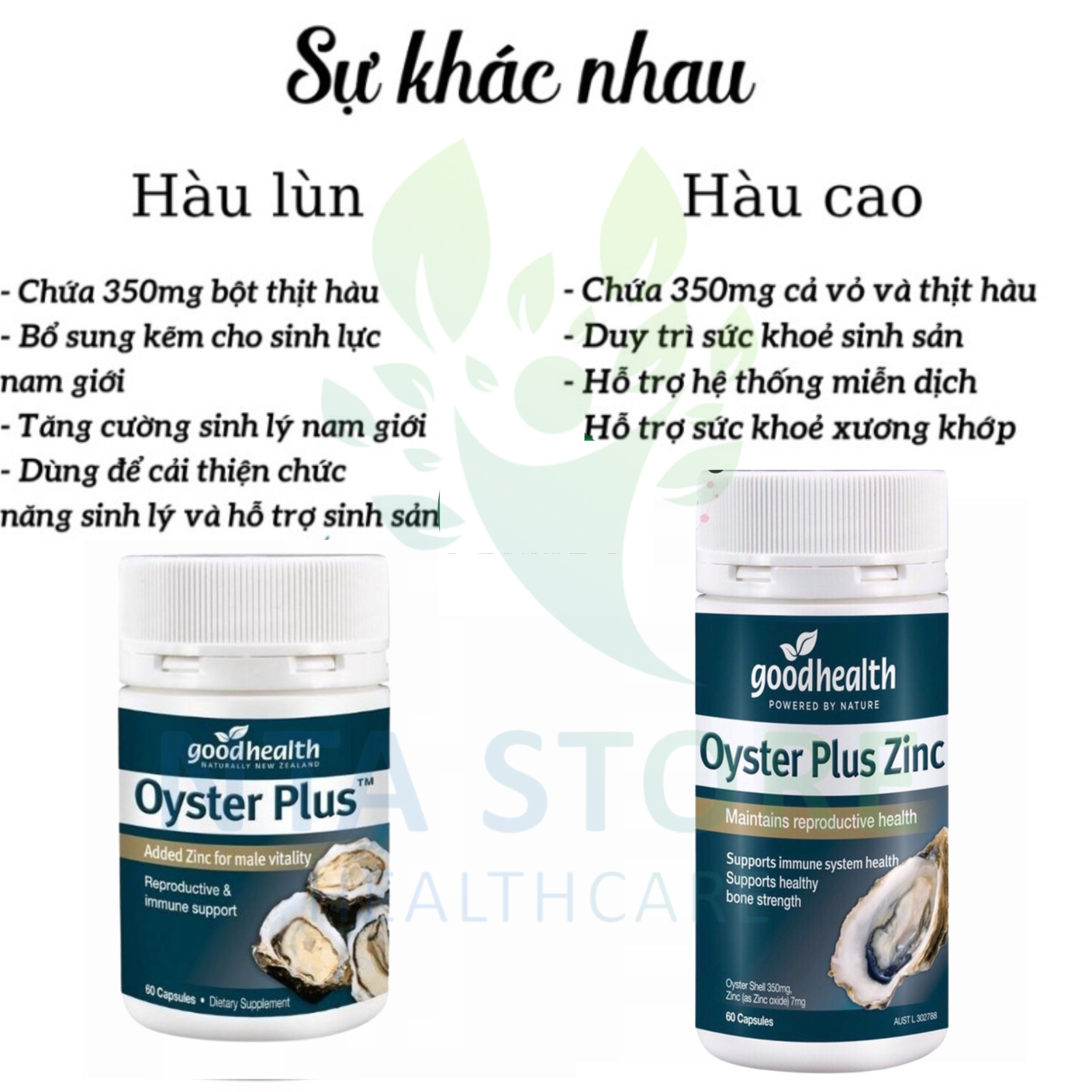 Tinh Chất Hàu Oyster Plus ZinC Goodhealth 60 viên - Viên Hàu Úc Oyster Plus