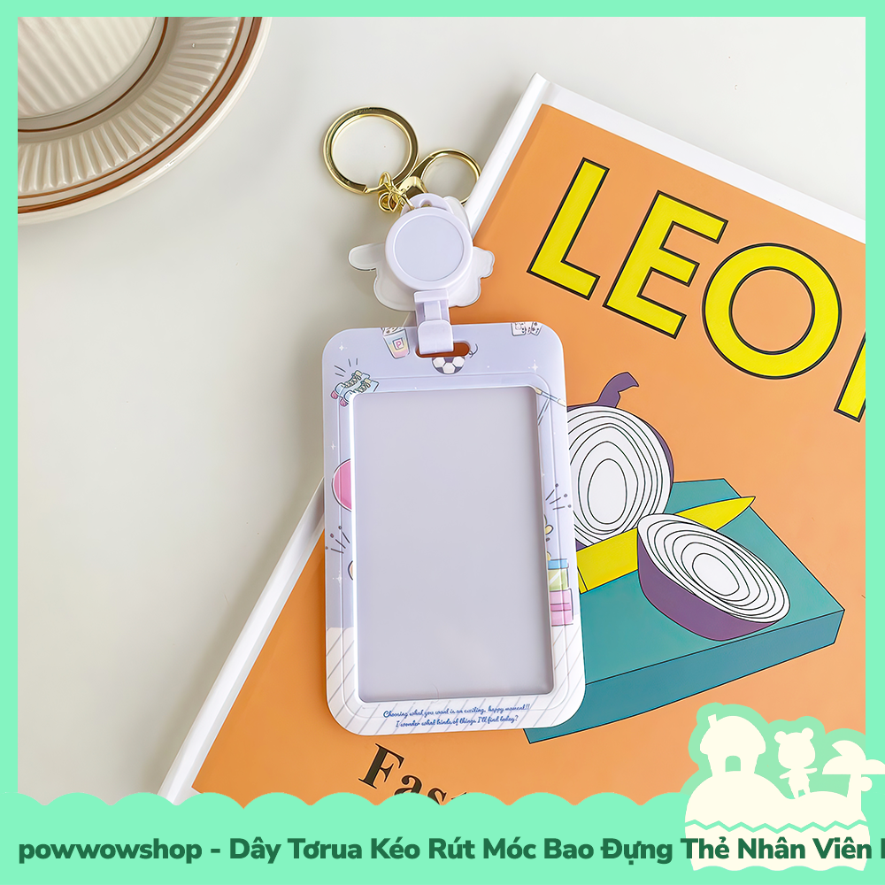 [Sẵn VN - Hỏa Tốc] Dây Tơrua Kéo Rút Móc Bao Đựng Thẻ Nhân Viên Nhựa ABS Phong Cách Nhân Vật Hoạt Hình Sanrio Go School!