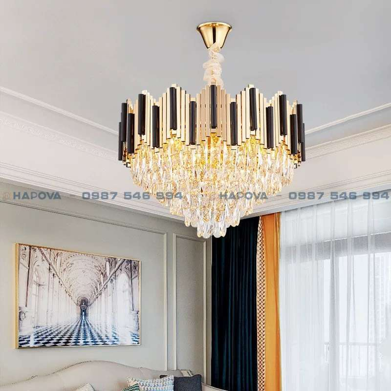 Đèn trần trang trí hiện đại đường kính 600mm HAPOVA SHREE 0925 bóng led chuyên dụng