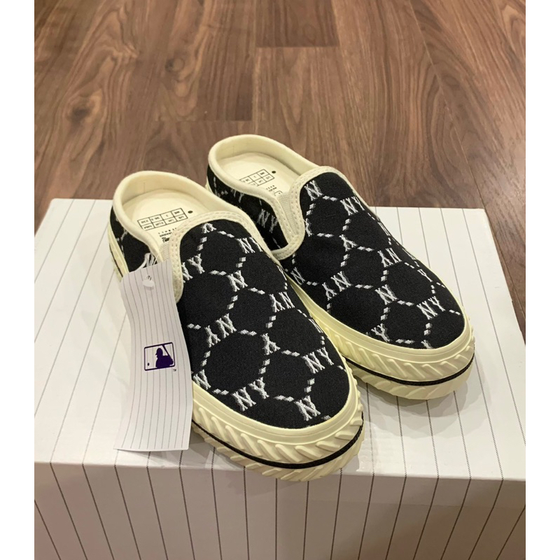 Mule dia monogram New York Nâu và đen, đế 4-5cm giá tốt chuẩn chính hãng