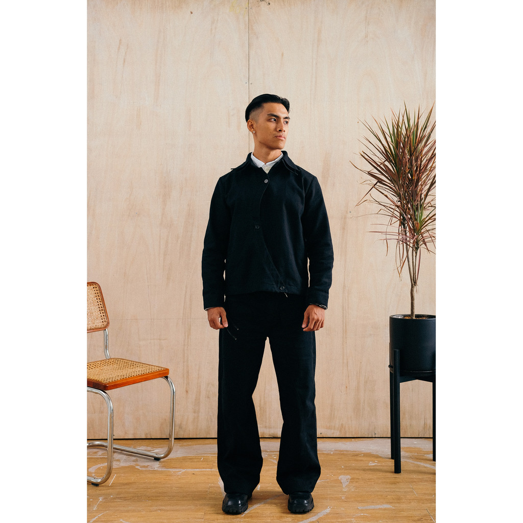 Quần Kaki Straight Fit - Introver Boy Club - Màu Đen