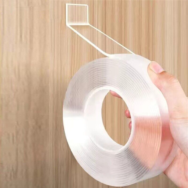 Băng Dính 2 Mặt Trong Suốt Dài 2m, Băng Keo Nano Dán Siêu Chắc, Dính Ổ Điện Katigiadung