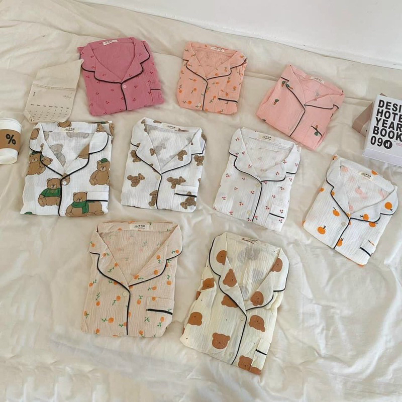 Đồ ngủ nữ pijama mặc nhà bộ ngủ hoạt hình cộc tay quần đùi mùa hè dễ thương XƯỞNG MAY TÚ CẨM