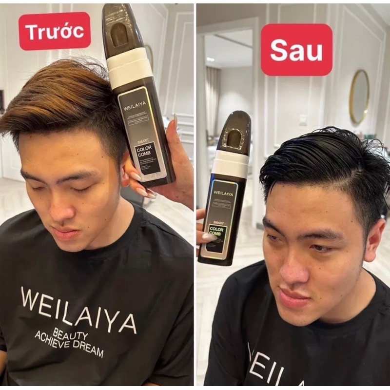 Dầu Gội Phủ Bạc Dưỡng Tóc Color Conditioner WEILAIYA Dưỡng Tóc Bóng Mượt Bền Màu, Nhuộm Tóc Đen Vàng Nâu 100ml