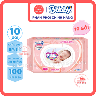 Khăn ướt em bé bobby care - tiemnhachun