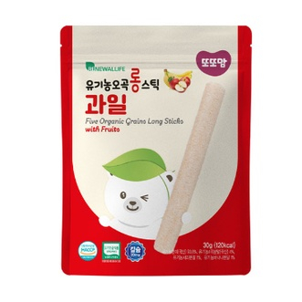 Bánh gạo ăn dặm Ddoddomam Hàn Quốc thanh dài hữu cơ cho bé ăn dặm từ 6 tháng, Bánh ăn dặm cho bé hữu cơ