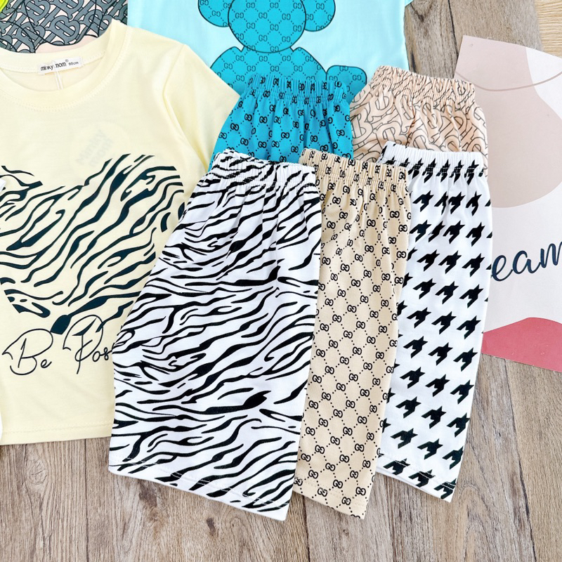 Bộ minky mom cộc thun lạnh loại 1 cho bé từ 5-30kg