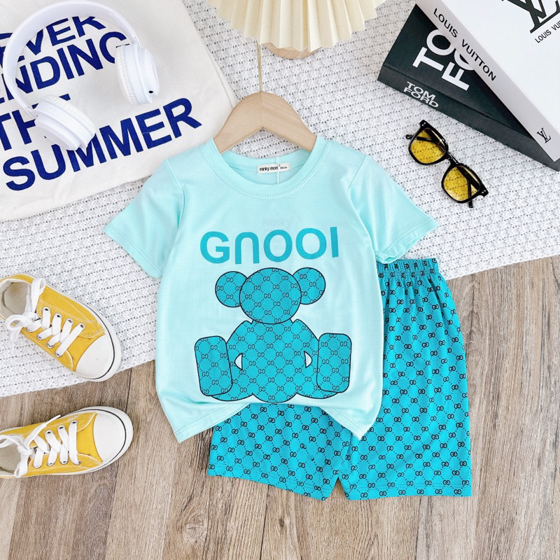 Bộ minky mom cộc thun lạnh loại 1 cho bé từ 5-30kg