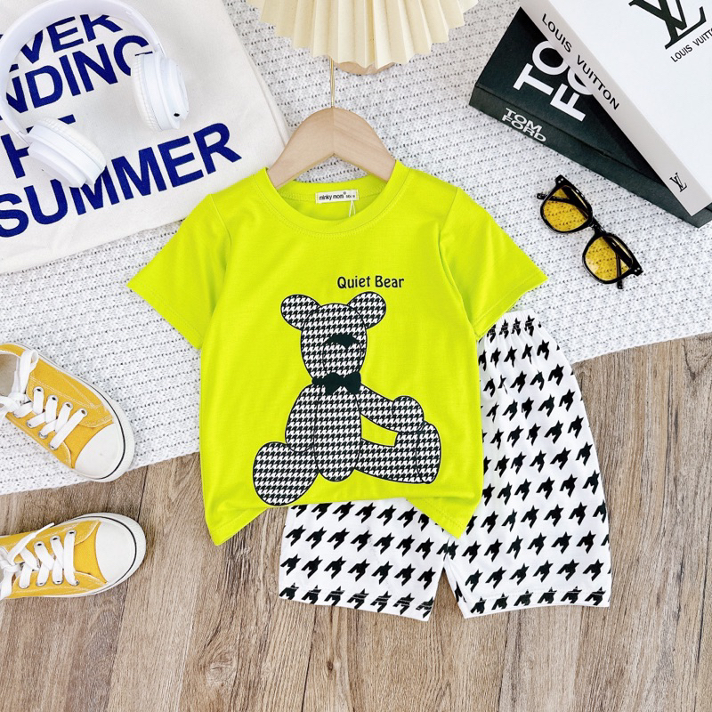 Bộ minky mom cộc thun lạnh loại 1 cho bé từ 5-30kg