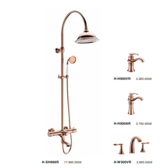 Sen cây tắm màu vàng hồng cài nhiệt độ Aladdin rose gold 02