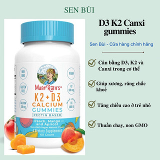 Mary ruth’s d3-k2 calcium gummies dạng kẹo nhai, k2d3 canxi maryruths gummies, d3 k2 ca, canxi, kẹo nhai d3 canxi k2