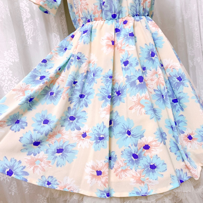 Đầm voan Nhật Olive des Olive in hoa pastel