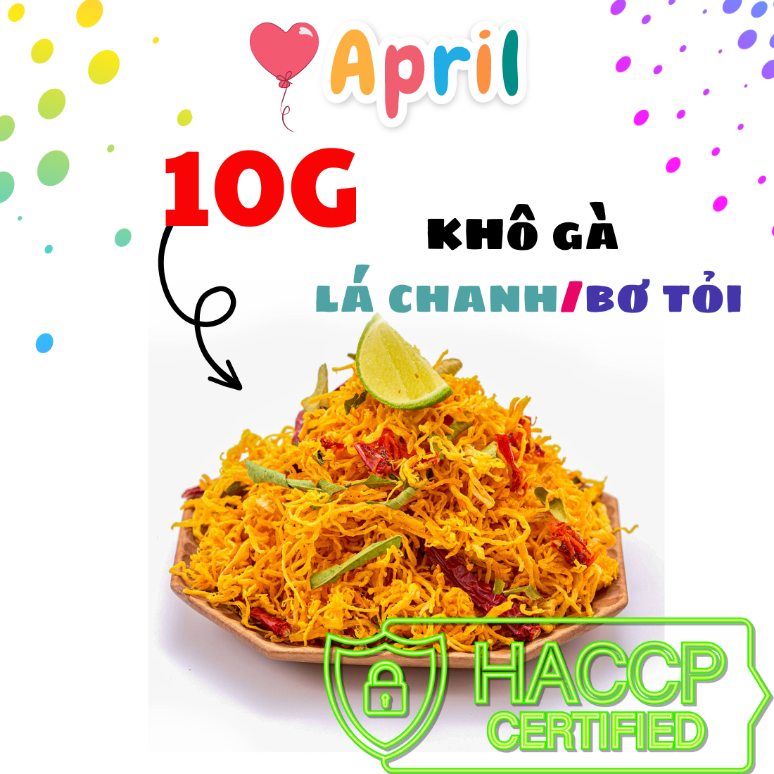Khô gà 1 xu, chuẩn vị lá chanh và bơ tỏi, có giấy kiểm định VSATTP