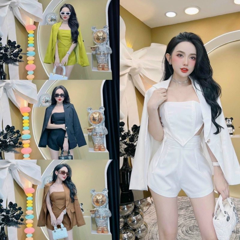 (SHOP TÁO ĐỎ BIGSIZE 50KG ĐẾN 90KG ) set vest 3 món áp ngắn hot trend