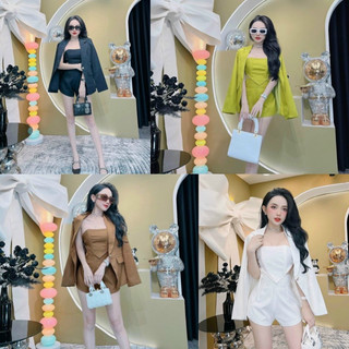 Set vest 3 món quần 2 lưng