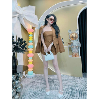 (SHOP NÀNG BÉO BIGSIZE 50KG ĐẾN 90KG ) set vest 3 món quần 2 lưng