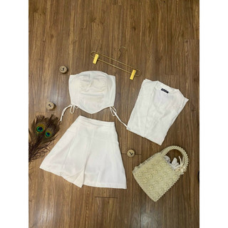 (SHOP NÀNG BÉO BIGSIZE 50KG ĐẾN 90KG ) set vest 3 món quần 2 lưng