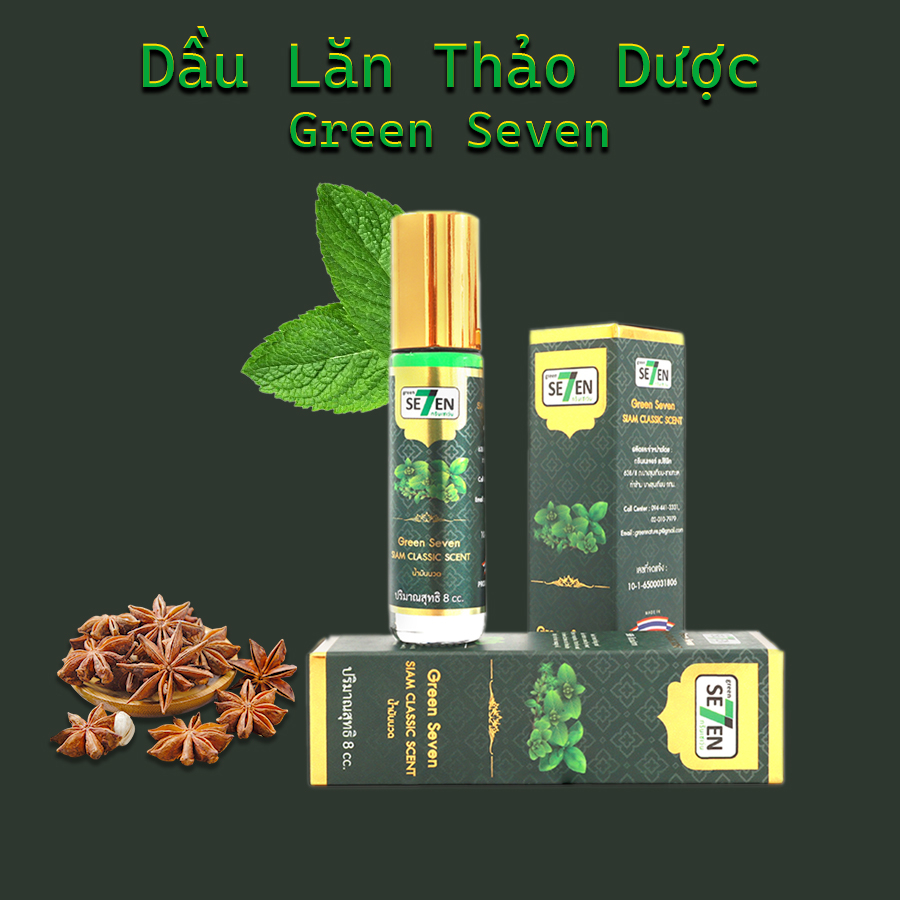 [DuyNisa Thailand] Dầu Lăn Thảo Dược Green Seven