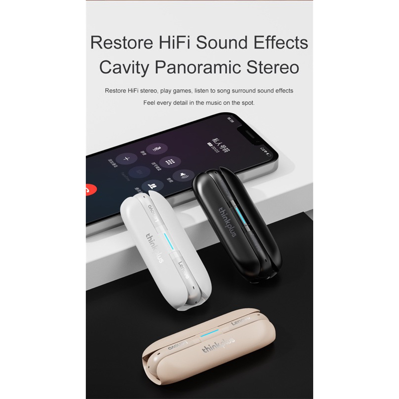 Tai nghe Bluetooth Lenovo TW60,tai nghe không dây ,công nghệ chống nước IPX5 đỉnh cao