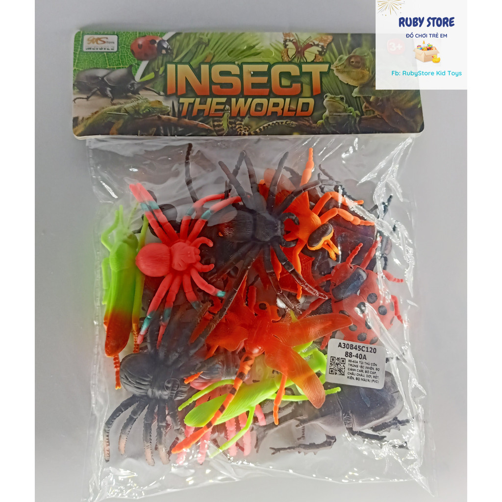 ĐỒ CHƠI TÚI 16 MÔ HÌNH CÔN TRÙNG PVC