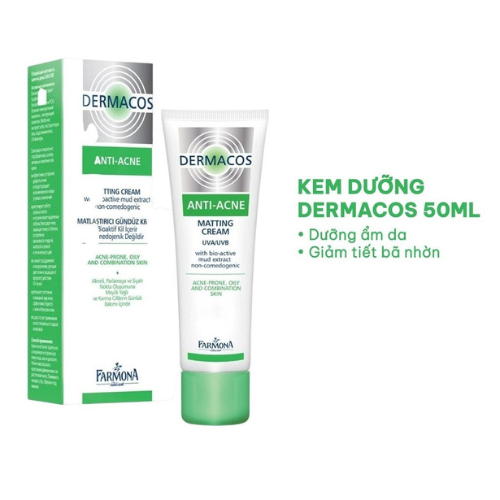 Dermacos Kem Dưỡng Giảm Bóng Nhờn, Ngừa Mụn Farmona Dermacos Anti Acne Matting Cream 50ml - HIN BEAUTY