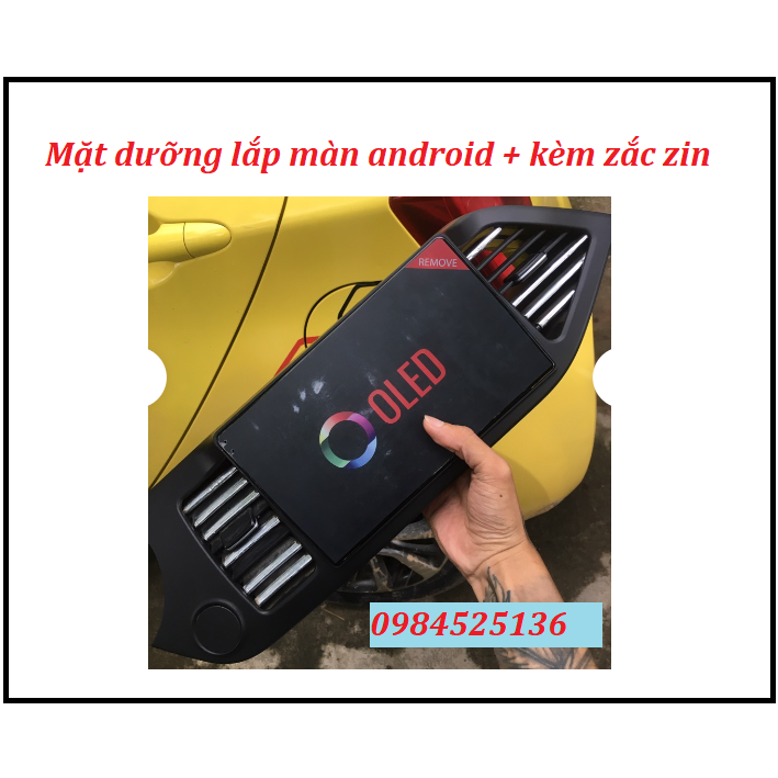 Mặt dưỡng kia morning 2011-2019 kèm jack nguồn ,lắp màn android . Khung dưỡng màn hình android xe morning