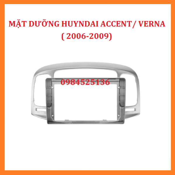 MẶT DƯỠNG HUYNDAI ACCENT 2011-2017 + GIẮC ZIN.Mặt dưỡng giắc zin xe HUYNDAI ACCENT/ VERNA lắp màn hình dvd androi 9inch.