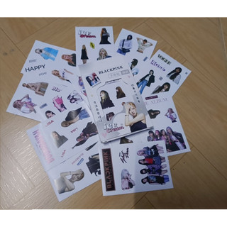 Hộp 12 tấm sticker hình dán nhóm nhạc blackpink