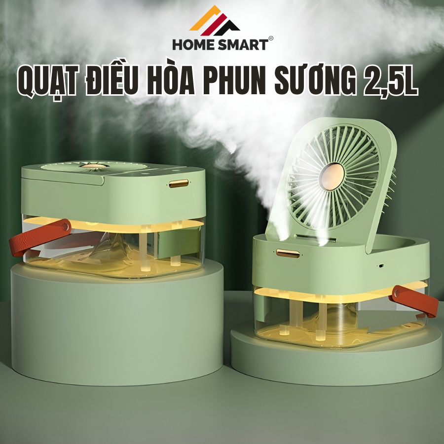 Quạt phun sương dung tích lớn 2,5L tính năng vượt trội hẹn giờ,đèn led,công suât lớn có điều khiển LUNA STORE