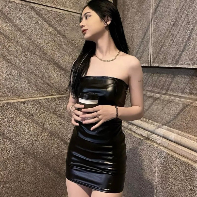 Váy da body cúp ngực