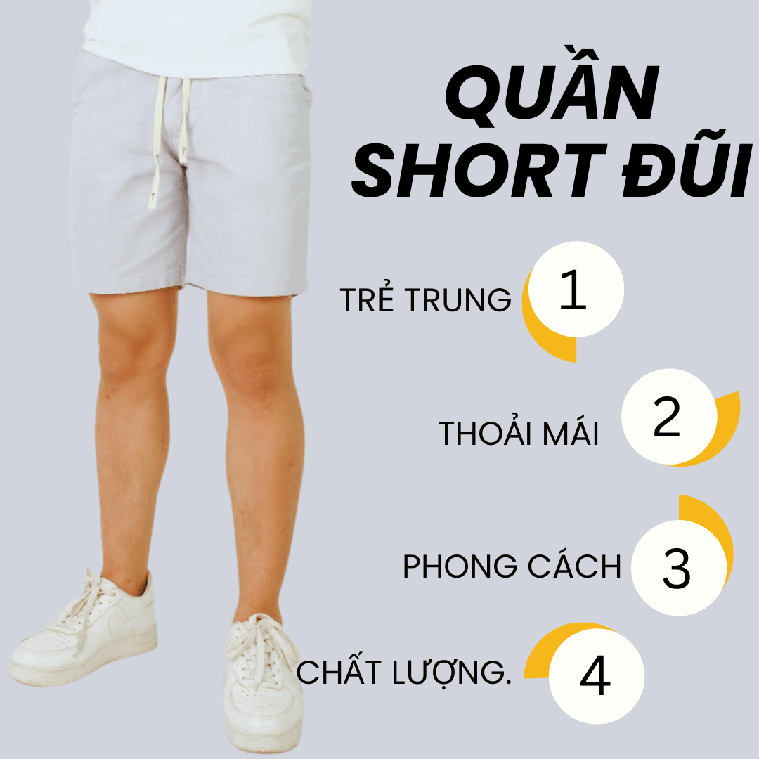 Quần short nam THÁI KHANG vải đũi lưng thun thoải mái chất vải  mềm QKAKI14