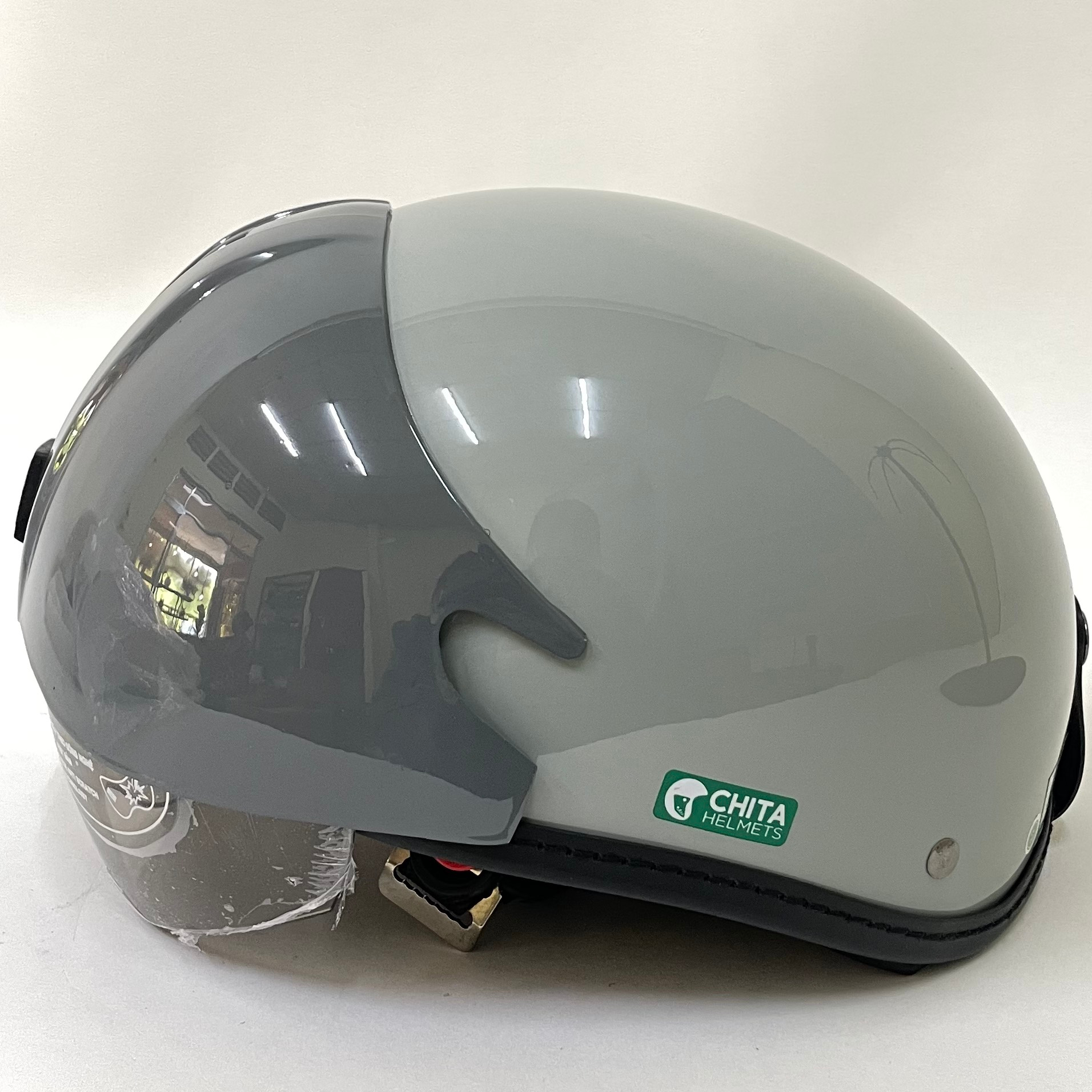 Mũ Bảo Hiểm 1/2 Đầu CHITA HELMETS CT6B1 Giấu Kính Trơn