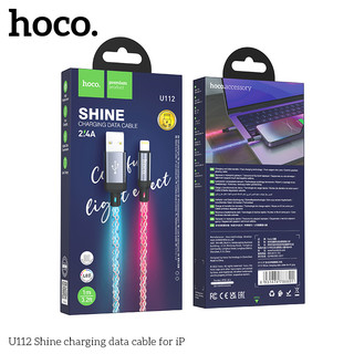 Cáp sạc có đèn led Hoco U112 cho typeC/Ip 1M