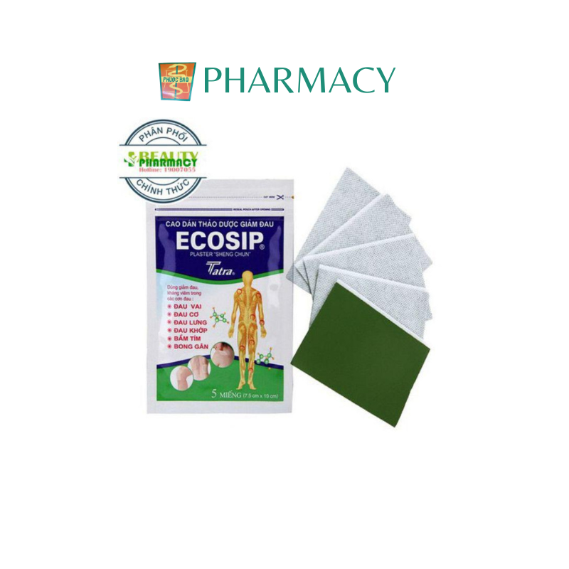 Cao Dán Thảo Dược Giảm Đau Ecosip Tatra - Gói 5 miếng