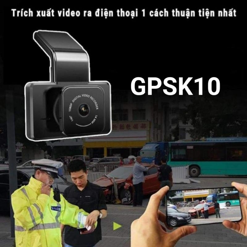 HÀNG CHÍNH HÃNG FREESHIP Camera hành trình K10 Kèm camera lùi Wifi GPS