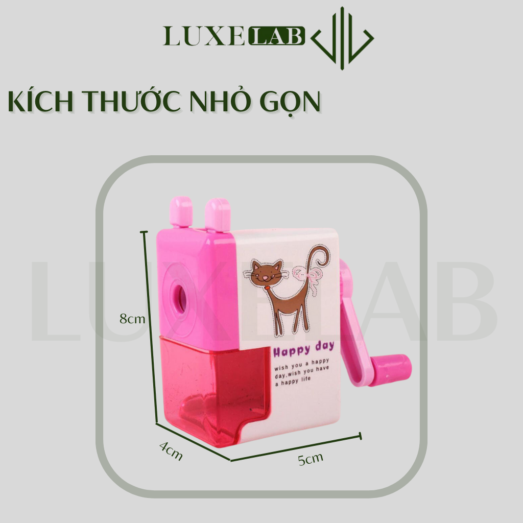 Chuốt Bút Chì Tự Động Cho Bé - Gọt Bút Chì Quay Tay Hình Thú Tiện Dụng LUXELAB 10947