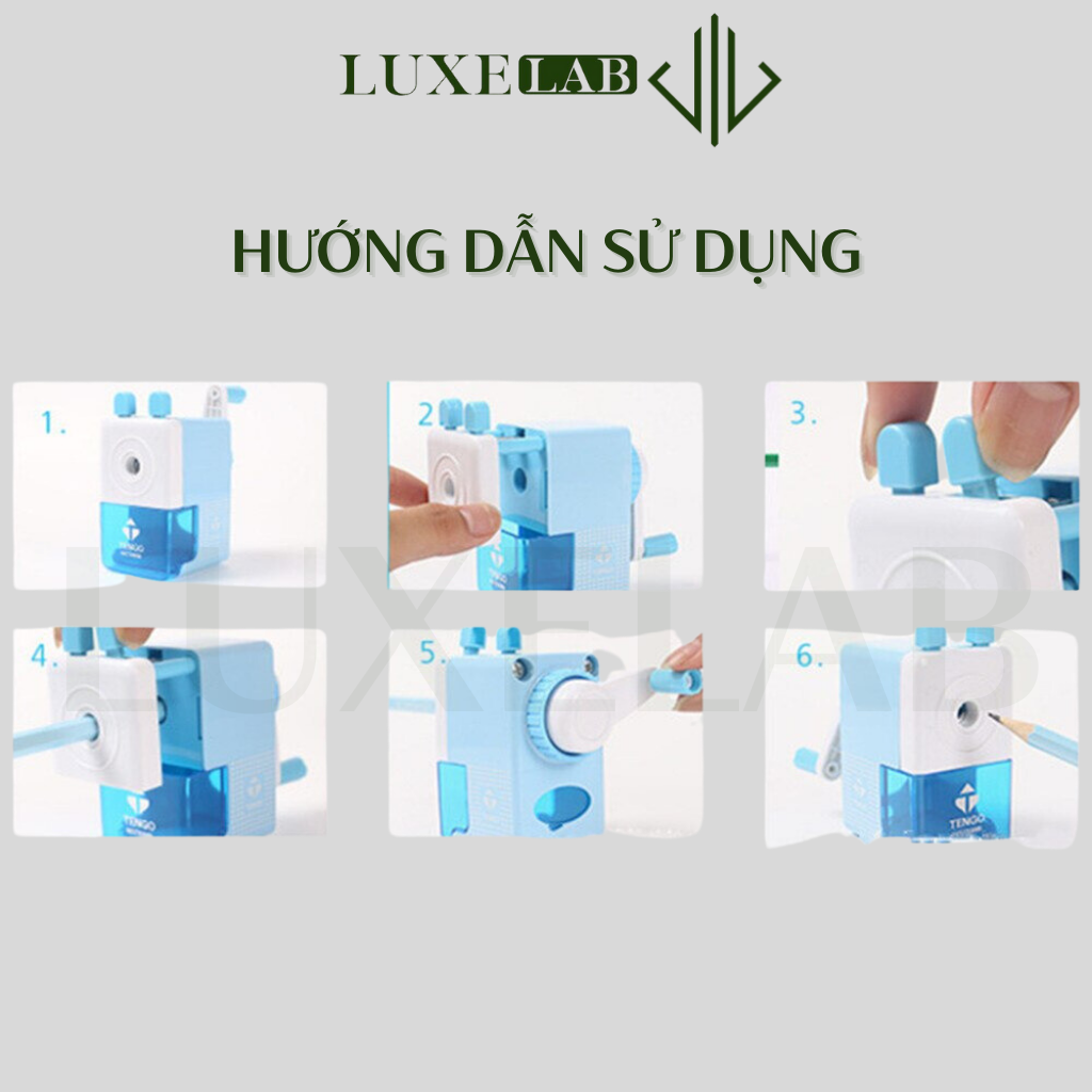 Chuốt Bút Chì Tự Động Cho Bé - Gọt Bút Chì Quay Tay Hình Thú Tiện Dụng LUXELAB 10947