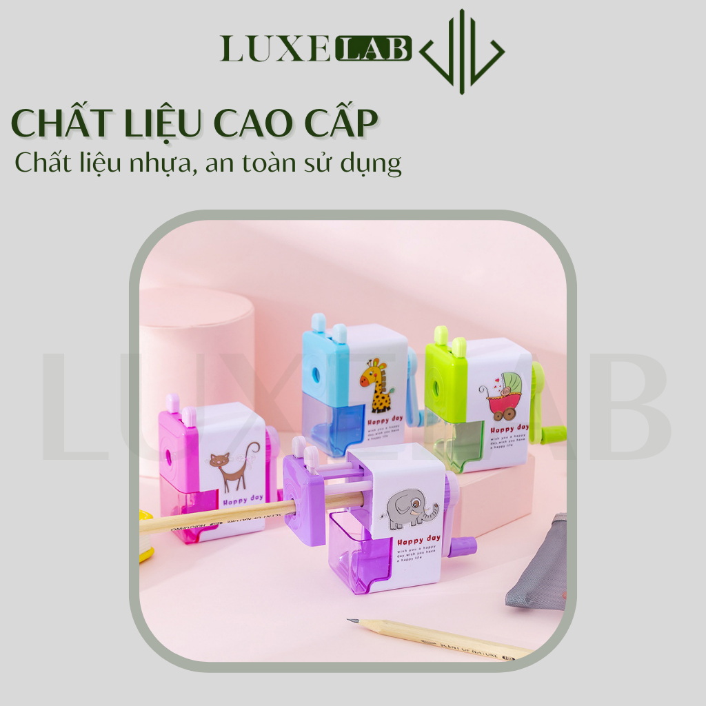 Chuốt Bút Chì Tự Động Cho Bé - Gọt Bút Chì Quay Tay Hình Thú Tiện Dụng LUXELAB 10947