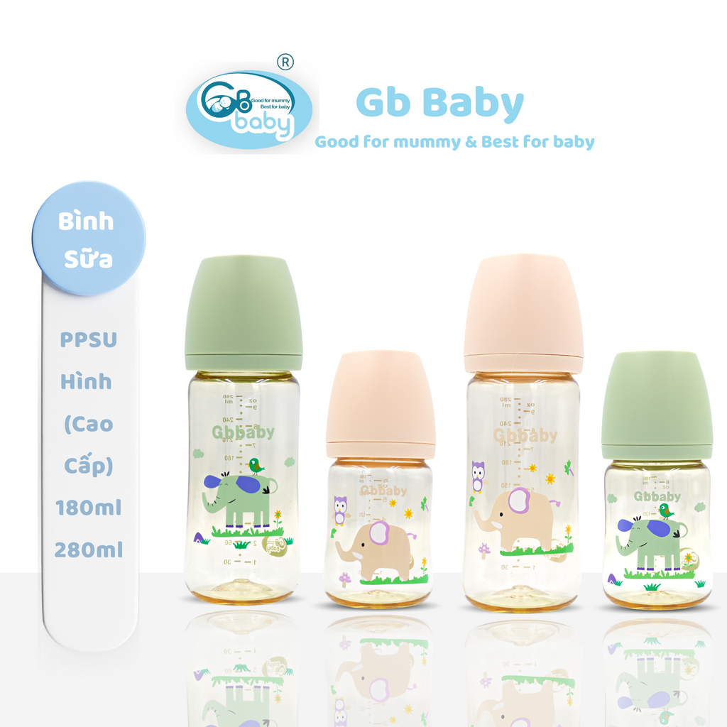 [Gb-Baby Chính Hãng]Bình Sữa Gb Baby PPSU Hàn Quốc 180ML, 280ML - GIAN HÀNG CHÍNH HÃNG