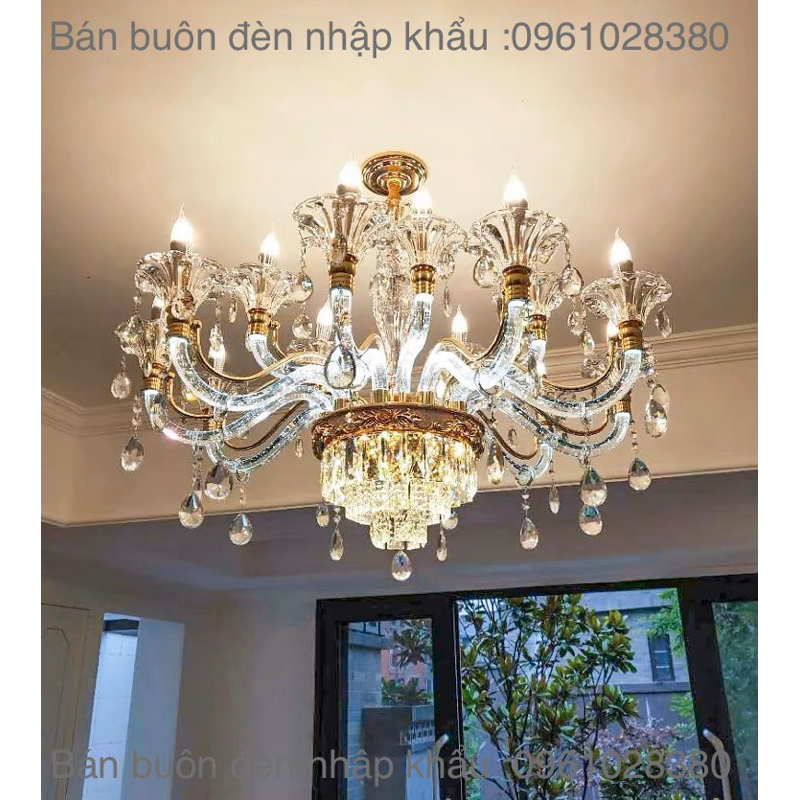 Đèn Chùm 15 Tay TAY PHÁT SÁNG CÓ BẢO HÀNH trang trí phòng khách , phòng ngủ