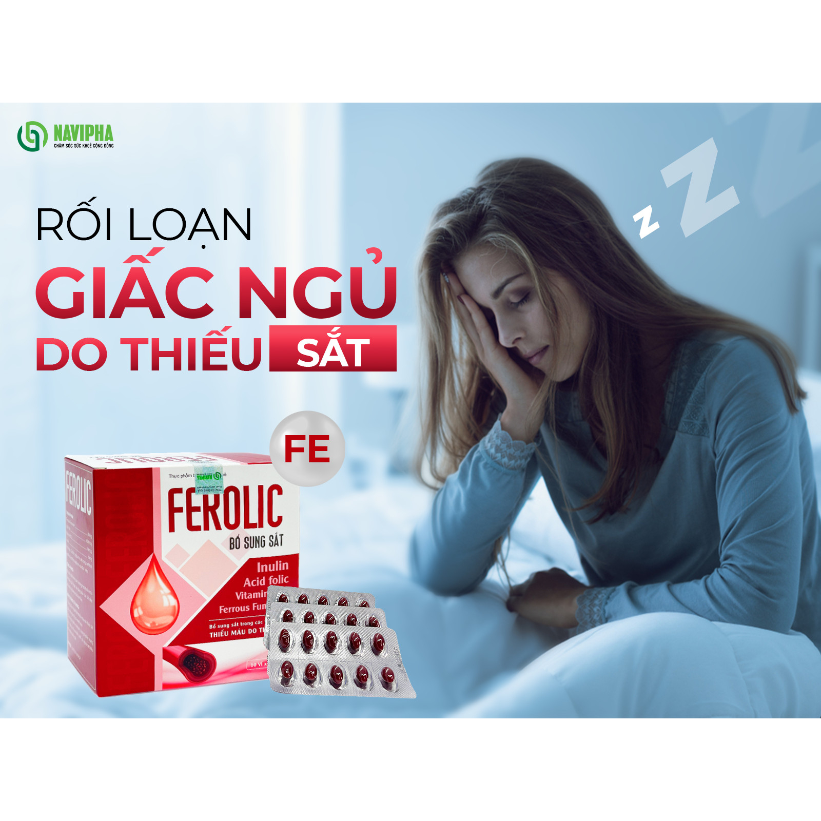 FEROLIC - Bổ Sung Sắt, Acid folic, Vitamin B12 Cho Người Thiếu Máu