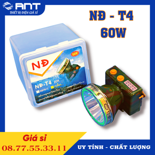 Đèn đội đầu thái siêu sáng chống nước , có hiển thị pin , công suất 60w ,ND-T4