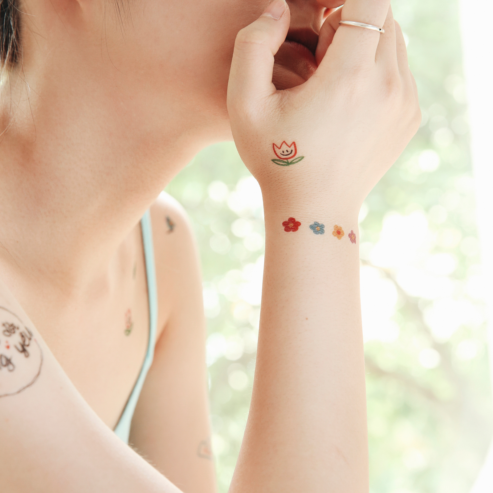 Set hình xăm dán tạm thời Love