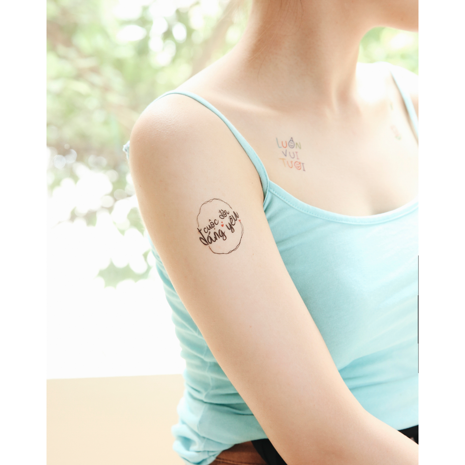 Set hình xăm dán tạm thời Love