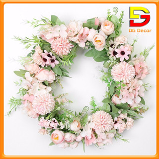 Vòng Hoa Giả Treo Cửa Vòng Nguyệt Quế Trang Trí Decor Nhà Cửa Sự Kiện